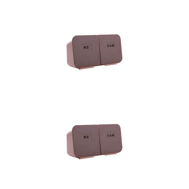 Organizador de Baño Bearachild Caja de Almacenamiento de Plástico Resistente al Agua Rosado Morado 2Conjunto
