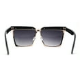 thumbnail image 4 of Womens Thick Eye Brow Metal Rim Mob Fashion Sunglasses Gold Black Smoke, 4 of 4