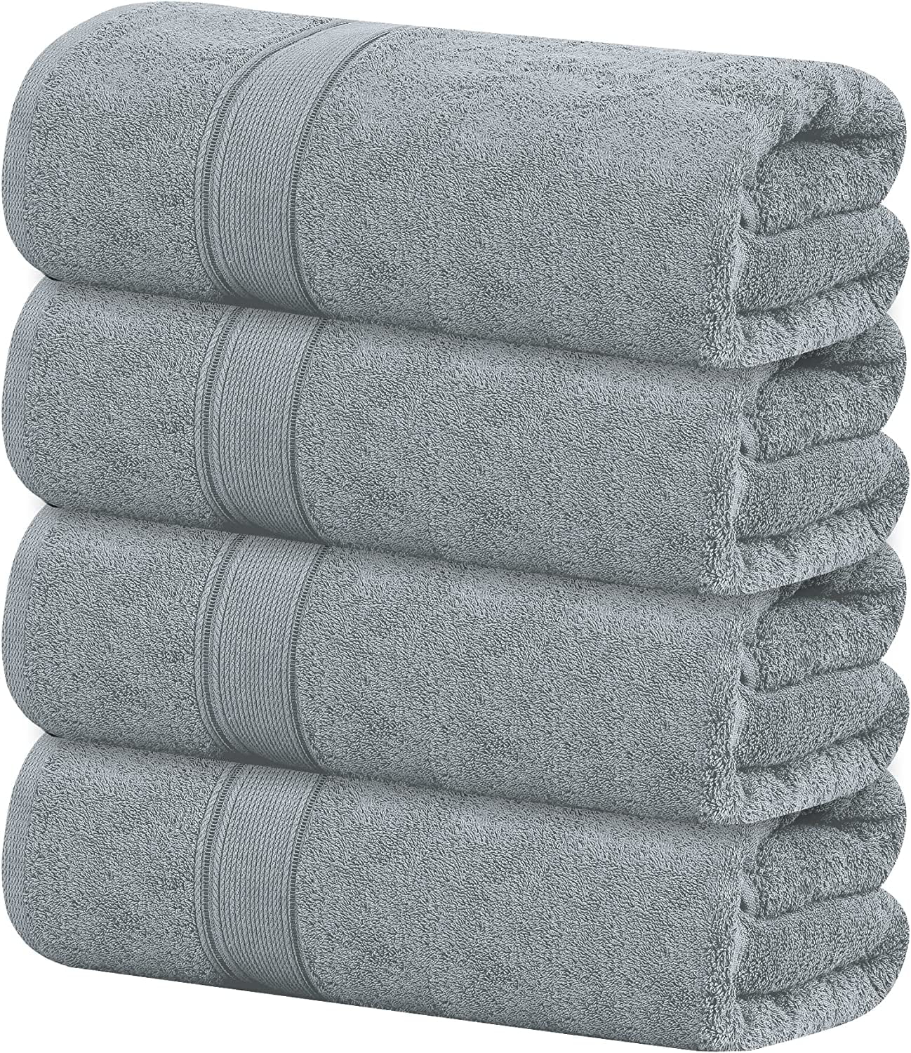 Tens Towels Juego de 4 toallas de baño negras 100% algodón de 27 x 54  pulgadas, toallas perfectas para el día a día, ligeras y de secado rápido  para