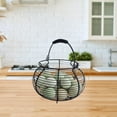 thumbnail image 1 of Cesta de alambre para huevos, cesta para recoger huevos de , gallina y ganso, soporte para huevos de gallina para frutas y verduras Negro, 1 of 8