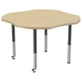 thumbnail image 6 of ECR4Kids 48in Clover Everyday T-Mold Adjustable Activity Table Maple/Maple/Black - Super Leg, 6 of 8