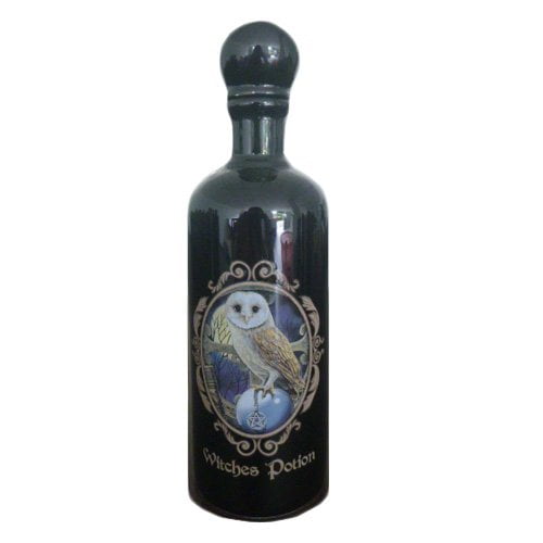 The Spell Keeper Church owl on glass sphere potion bottle multicoulours Nemesis Now Fantasy 