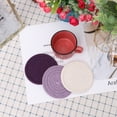 thumbnail image 3 of Baohd 6pcs Cotton Rope Cup Pad Delicate Beautiful Practical Decorative Durable Coaster Drinks Coaster Wooden Table Cotton Woven Round Heat Insulation Cup Pad Mat Drink Coaster Set, 3 of 9