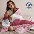 thumbnail image 5 of Throw Blanket for Couch Pink White Ombre Ocean Soft Fleece Flannel Blankets Cozy Lightweight Blanket for Home Sofa Living Room Abstract Waves Bed Throws 30" x 40", 5 of 9