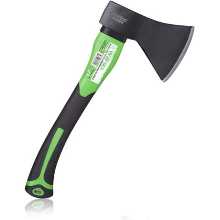 

WilFiks Chopping Axe 15” Camping Outdoor Hatchet for Wood Splitting and Kindling Forged Carbon Steel Heat Treated Hand Maul Tool Fiberglass Shock Reduction Handle with Anti-Slip Grip