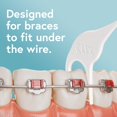 thumbnail image 2 of LIX Orthodontic Flossers for Braces + Interdental Brush, 60 Floss Picks Per Bag, Unflavored (60), 2 of 6