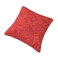 thumbnail image 3 of YFYANG Square Decorative Throw Pillow Case, Red Geometric Pattern Bedroom Sofa Car Cushion Cover, 12"x12" (Pillowcase without pillow), 3 of 9