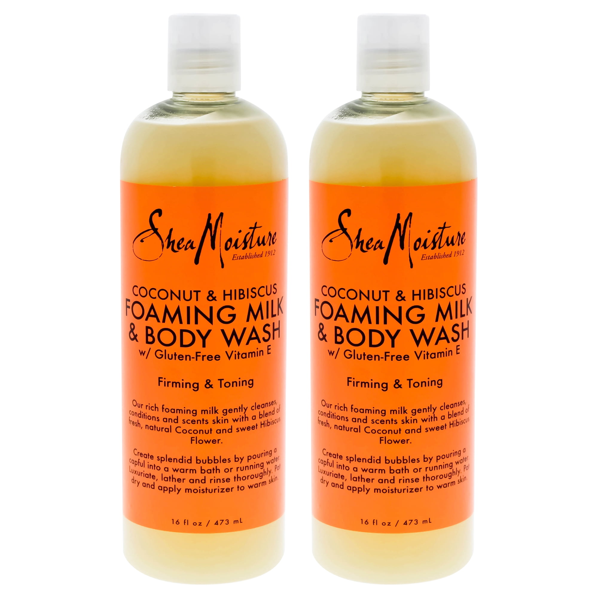 Coconut & Hibiscus Foaming Milk & Body Wash Firming & Toning by Shea Moisture for Unisex 16 oz