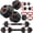 22LB (11LB Pair), variant on Dumbbell Set, 22/33/45/70/90lbs Free Weight Set with Connector, 5-in-1 Dumbbell Set for Barbells, Kettlebells, Push up Stand, Weight Plate, Fitness Exercises for Home Gym Suitable Men/Women