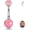 Silver-Pink Opal, variant on Titanium Belly Button Ring 14G Belly Button Piercing Internally Threaded Belly Ring Opal Floating Navel Piercing Jewelry Flat Back Navel Ring 10mm