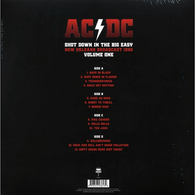 AC/DC Shot Down In The Big Easy Vol.1 (Silver Vinyl) Records