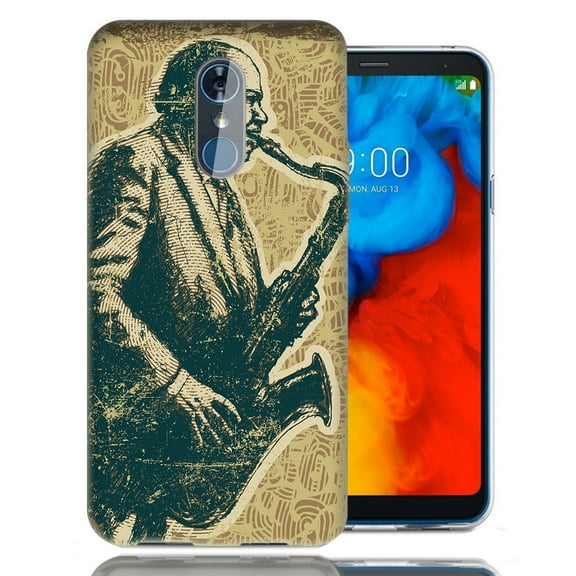 MUNDAZE For LG Stylo 4 Vintage Jazz Design TPU Gel Phone Case Cover
