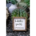 thumbnail image 2 of Lavender Inspired Hello Sweet Cheeks Rustic Bathroom Sign- Funny Bathroom Wall Decor-Farmhouse Shelf Sitter Signs-Guest Bath-Powder Room Decor-Housewarming Gifts 7x7", 2 of 3