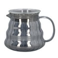 thumbnail image 2 of POTE DE GOTEO Manual Decorativo Resistente Al Calor del Servidor de Café de Vidrio Rayado Gris, 2 of 7