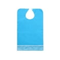 thumbnail image 2 of Waterproof Oil-Resistant Adult Bib No-Wash Design With Bottom Pocket for Elderly Patients Home Dining Daily Meals Nursing Care(Sky Blue M), 2 of 5