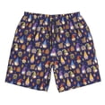 thumbnail image 3 of Uemuo Gnomes And Houses Pattern Men's Swim Trunks Hawaiian Beach Bathing Suit Swimsuits Beach Quick-Dry Shorts with Pockets-Small, 3 of 9
