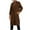 Brown, variant on Women's Fall Winter Long Pea Coat Notch One Button Trench Coat Fleece Warm Overcoat Long Jacket with Pocket White