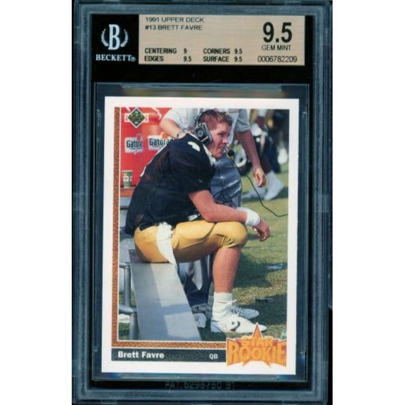 Brett Favre Rookie Card 1991 Upper Deck #13 BGS 9.5