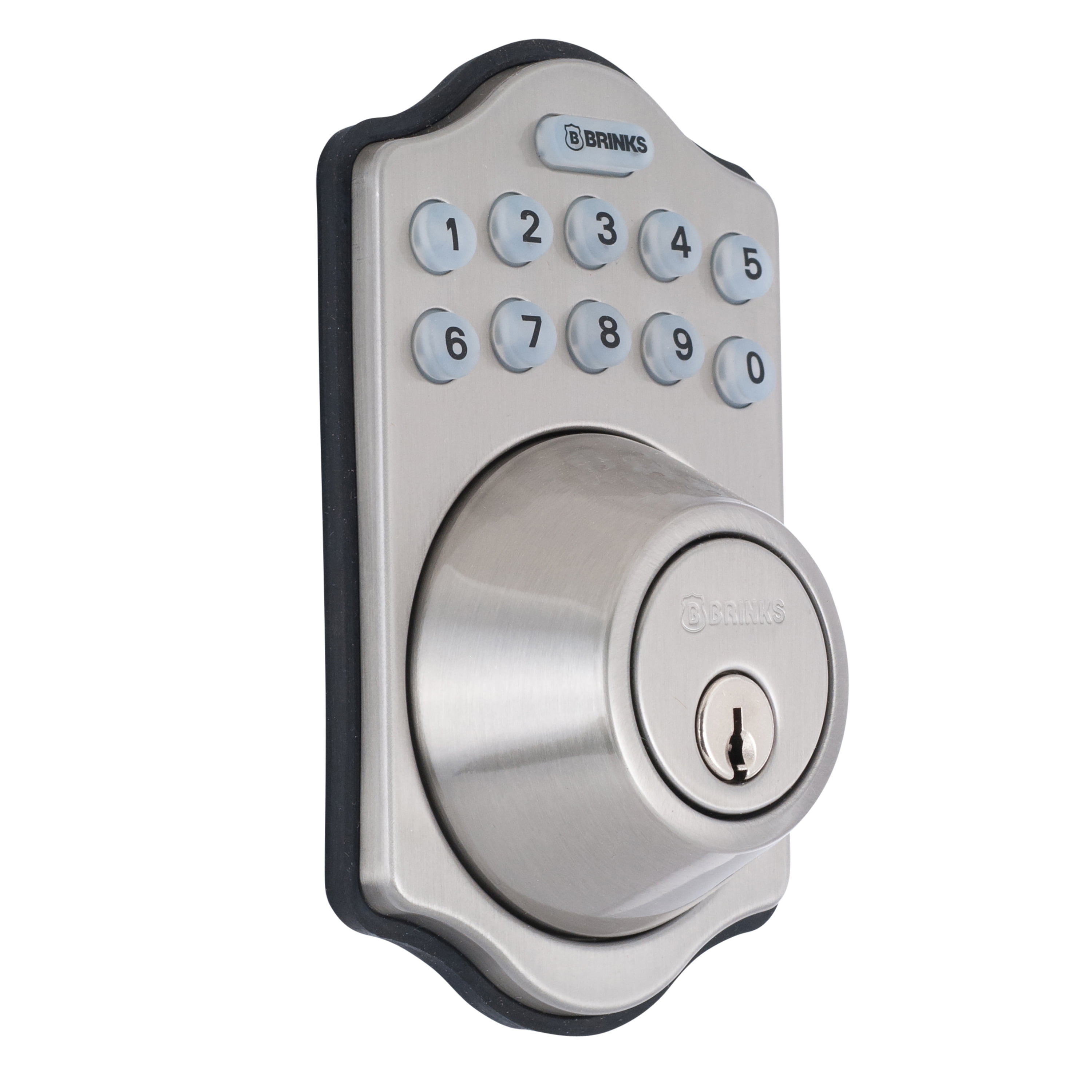 Brinks Electronic Deadbolt in Satin Nickel Finish