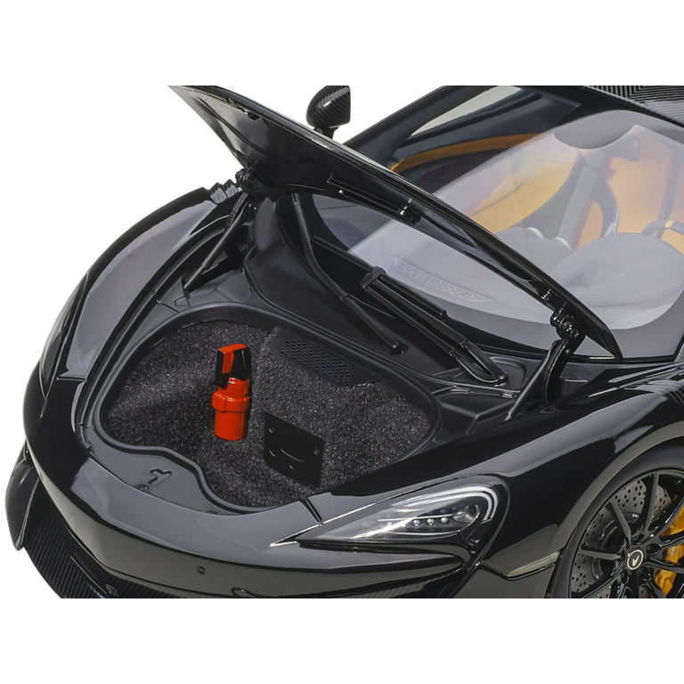 Diecast Mclaren 600LT Onyx Black and Carbon 1/18 Model Car