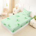 thumbnail image 4 of Manfei Dreamy Princess Bowknot Twin Sheets,Cute Green Bow Bedding,3 Pieces,1 Flat Sheet,1 Fitted Sheet and 1 Pillowcase, 4 of 6