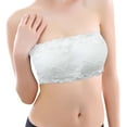 thumbnail image 3 of snowsong Bras for Women,Bralettes for Women Womens Padded Bandeau Bra Wire Free Strapless Convertible Bralettes Basic Layer Tube Top Bra Wireless Bra,Bandeau Bra,Seamless Bras White One Size, 3 of 9