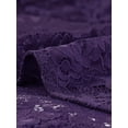 thumbnail image 5 of Dde San Patricio Cárdigan Elegante De Bolero De ManLarTop De Encaje Floral Transparente PaMujer Morado Oscuro S, 5 of 5