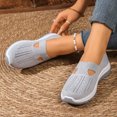 thumbnail image 4 of Zapatos ortopédicos para mujer, zapatillas ortopédicas tejidas con soporte de arco ancho, sin cordones, informales, transpirables, suaves y antideslizantes., 4 of 7