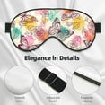 thumbnail image 3 of Uemuo Butterflies and Roses Pattern Sleep Eye Mask - Light Blocking Sleep Mask Blocking Out Light Perfectly, Soft and Comfortable Night Eye Mask, Eye Blinder, 3 of 7