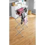 Mainstays Oversized Collapsible Steel Laundry Drying Rack, Silver