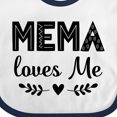 thumbnail image 4 of Inktastic Mema Loves Me Baby Clothes Girls Baby Bib, 4 of 4