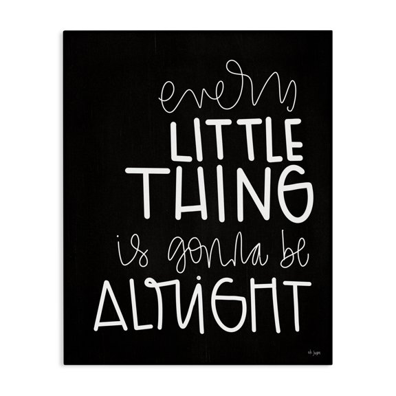 Stupell Industries Modern Everything is Gonna Be Alright Fun Novelty Typography Canvas Art, 16 x 20, by Jaxn Blvd.