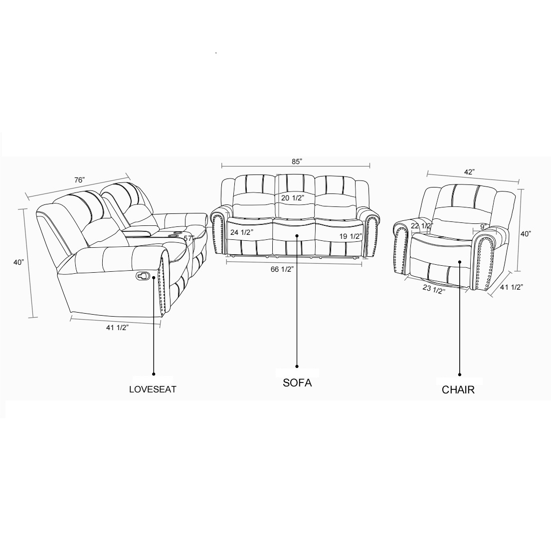 MAYEERTY Single Recliner Chair with Breathable Semi PU Leather for Living Room Apartment