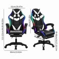 thumbnail image 3 of Xinwanna Gaming Chair with Bluetooth Speakers ＆ LED Lights, Ergonomic Massage Computer Chair Height Adjustable, Video Game Chair with 360° Swivel Seat and Headrest, 397LBS Load, 3 of 8