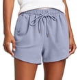 thumbnail image 2 of Knit Workout Shorts for Women Ihhxva Cotton Drawstring High Waisted Lightweight Breathable Summer Casual Lounge S-3XL, 2 of 8