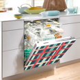 thumbnail image 2 of Yayeee Magnetic Dishwasher Cover for The Front Decoration Home Kitchen Machine Sticker Protector, Green Plaid, 2 of 6