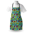 thumbnail image 3 of Nature Apron Colorful Hand Drawn Falling Leaves Blue Background Autumn Forest Trees Theme Artwork, Unisex Kitchen Bib Apron with Adjustable Neck for Cooking Baking Gardening, Multicolor, by Ambesonne, 3 of 3