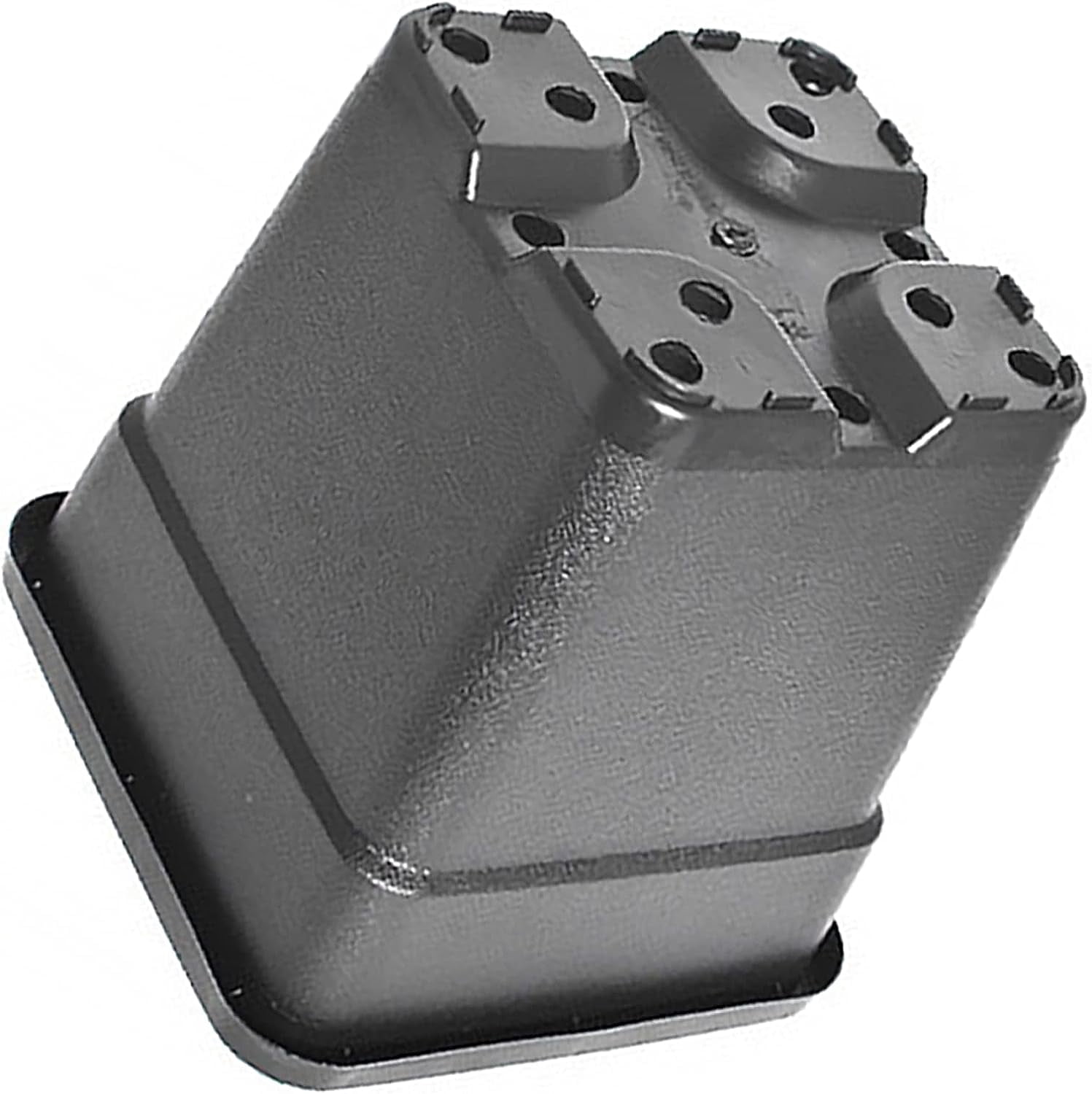 netuera 5 Pcs Plastic Planter Pots, 10 Gallon Black Flower Square Pot for Garden Yad Office with Drainage Hole