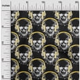 thumbnail image 1 of oneOone Rayon Yellow Fabric Skull Sewing Material Print Fabric By The Yard 56 Inch Wide, 1 of 5