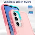 thumbnail image 3 of KOMI for Samsung Galaxy A35 5G Case: Dual Layer Protective Heavy Duty Cell Phone Cover Shockproof Rugged with Screen Protector - Military Protection Bumper Tough - Samsung Galaxy A35 5G 2024, Pink, 3 of 5