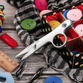 thumbnail image 4 of Queilt 2 Pcs Sewing Scissors Thread Snips with Protective Rubber Sleeve Mini Snippers Shears Small Trimming Nipper Clipper for Various Materials Fishing Line DIY Sewing Tailoring Dressmaking Crafting, 4 of 5