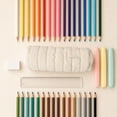 thumbnail image 5 of Hyknon Aesthetic Pencil Case, Large Capacity Striped Pencil Pouch with Zipper, Stationery Makeup Bag Organizer for Classroom College Office Supplies, 5 of 7