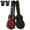 Black Brown, variant on WoofPaw Electric Guitar Hard Case, Wooden Hard-Shell 42-Inch Protective Carrying Case for 335-Style Semi-Hollow & Hollowbody Guitar with Lock Latch Padding,Black Brown