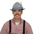 thumbnail image 3 of Oktoberfest Felt Fedora Alpine Gray Hat With Rope, 3 of 8