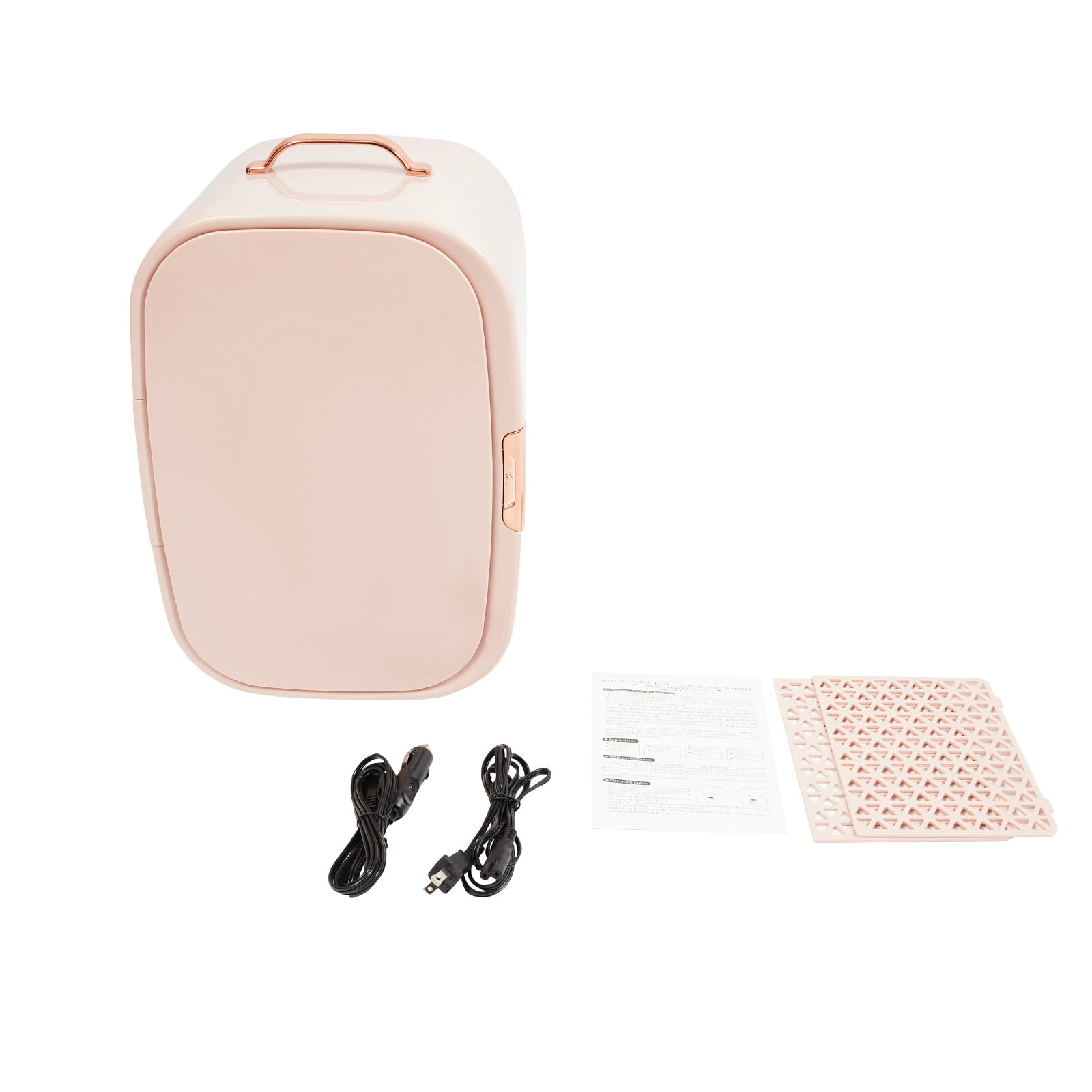 Mini Fridge, 12.68Qt Skincare Fridge, Portable Cooler and Warmer, Compact Refrigerator for Comestic Storage, Makeup, Lipstick, SkinCare, Bedroom, Office, Dorm (Pink)