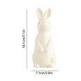 thumbnail image 2 of Ceramic Easter Bunny Decor, Hugging Belly Bunny Statue, Cute Home Desk Decoration for Home Desk Shelf Decor(White), 2 of 6
