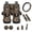 Deer Camo Hunting, variant on Yuyamidu Wolf Car Seat Covers Full Set with Steering Wheel Cover Camo Hunting Seatbelt Pads Coasters Keyring Chapstick Sleeve Key Chain Universal Fit, 12 PCS