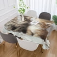 thumbnail image 5 of BZSMCE Square Tablecloth Two Cute Cats with Wings Pattern Tableclothes, 5 of 9