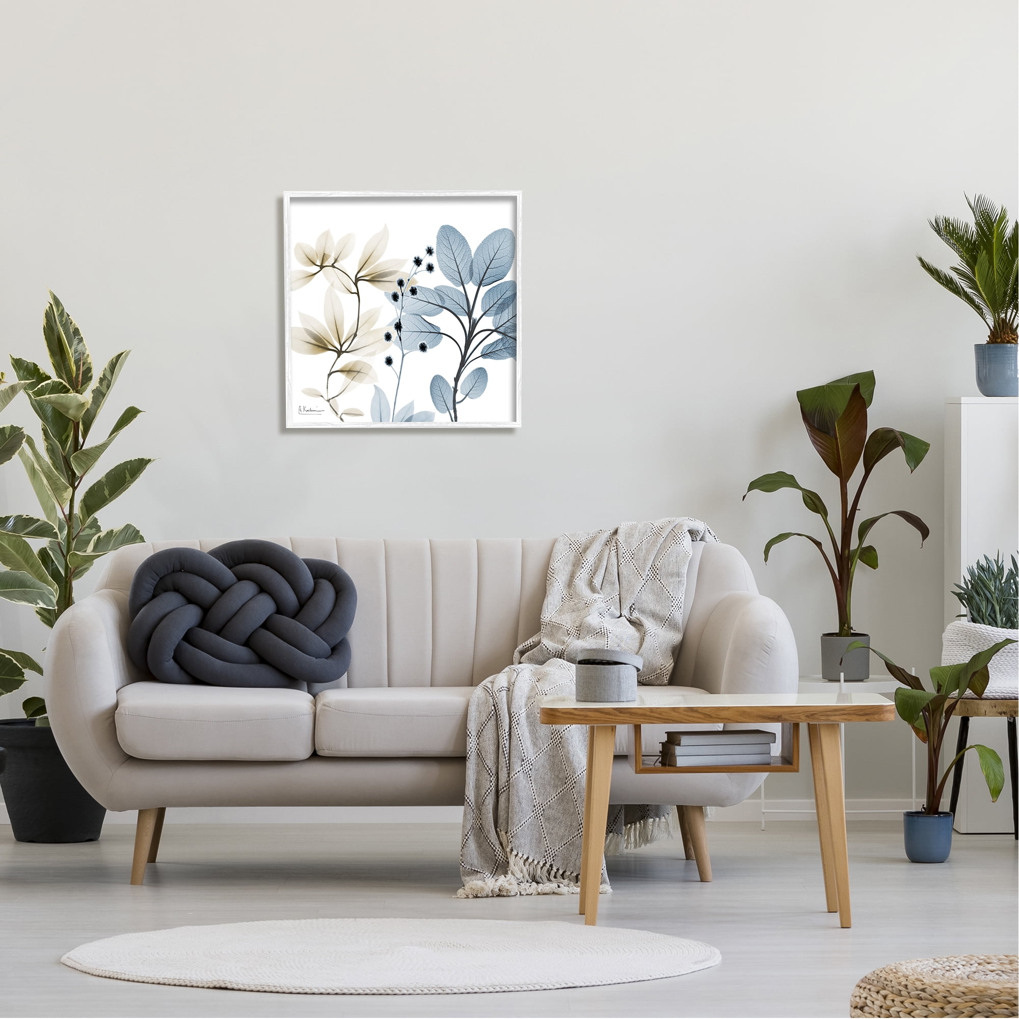 Stupell Industries Modern Herb Sprigs Botanical & Floral Painting White Framed Art Print Wall Art, 24 x 24