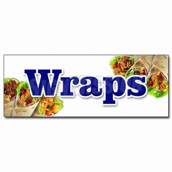 SignMission 12 in. Wraps Decal Sticker - Panini Breakfast Dinner Lunch Sandwich Chicken Food